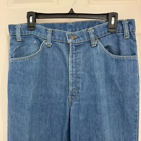 VINTAGE Orange Tab Levi’s 405 “Little E” Straight Leg Light Wash Size 32 - Picture 7 of 7